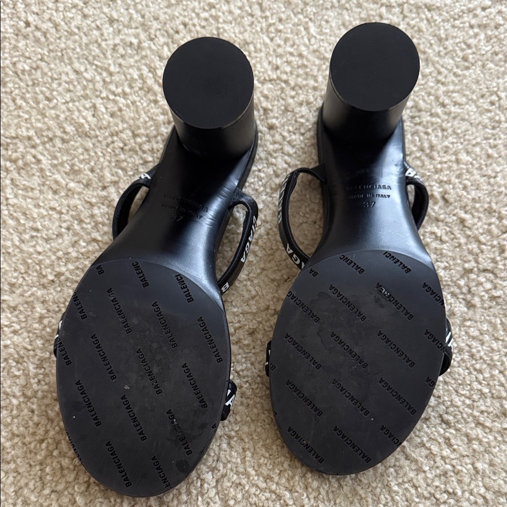 Balenciaga Black Logo Heels - Picture 5 of 5